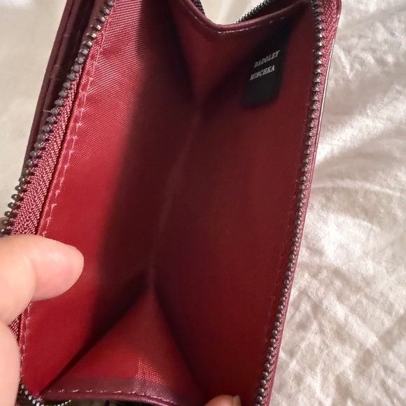 Badgley Mischka Croco Coin Purse Vegan Leather Wine NWT - Picture 3 of 4